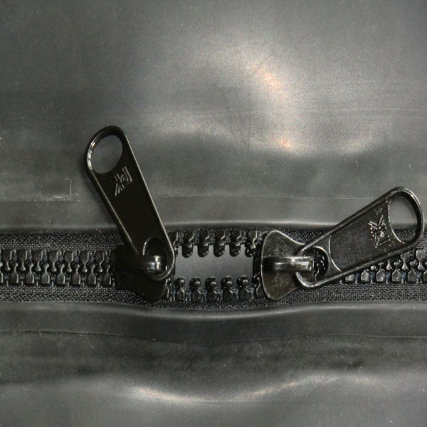 one-way zipper detail on made to measure inflatable latex sleep sack