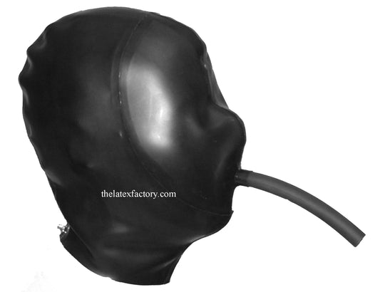 Einwandige Latexhaube mit Beatmungsrohr