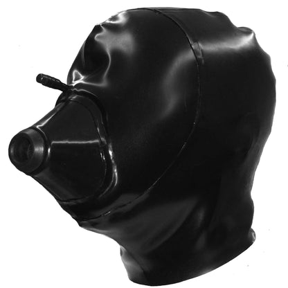 Black rubber hood on a white background