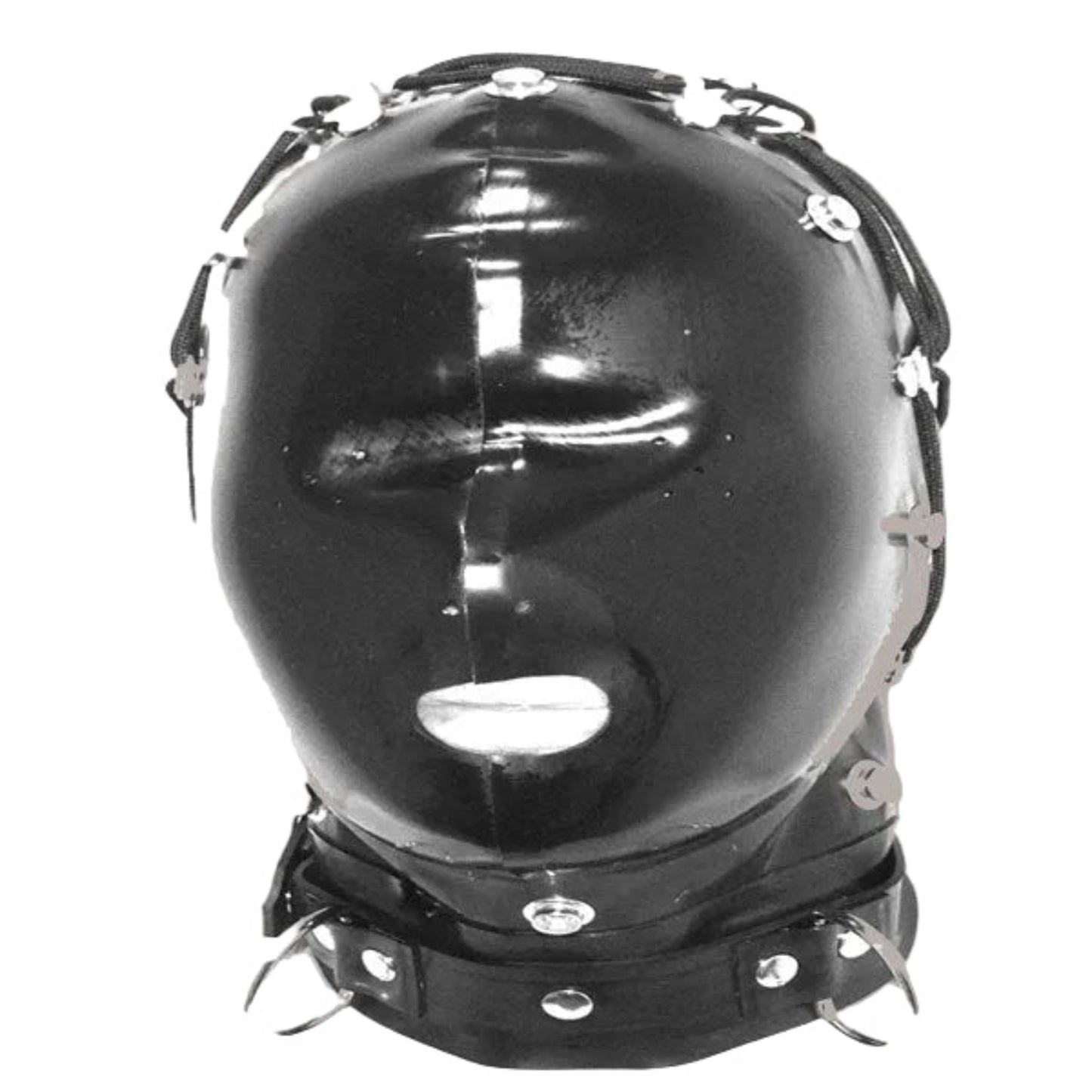 Latex Bondage Hood without Font Cover