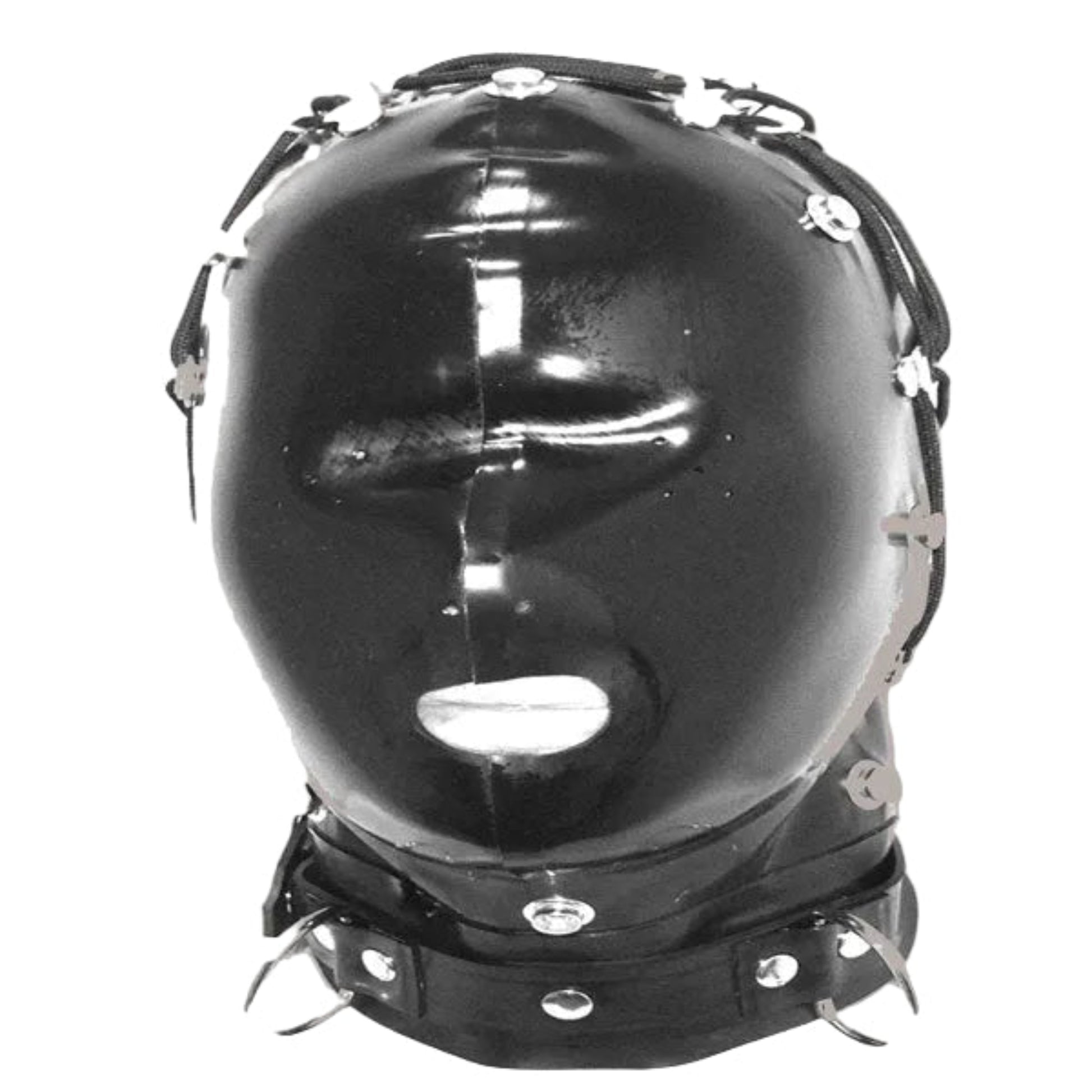 Latex Bondage Hood without Font Cover