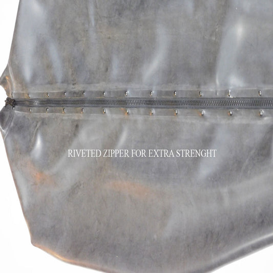 sleep sackshowing the rivets on zipper