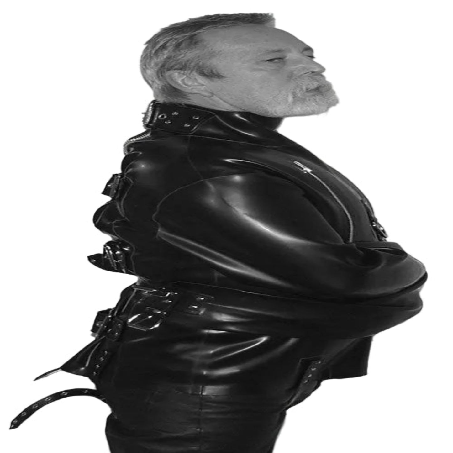 SIDE VEIW LATEX STRAIGHT JACKET